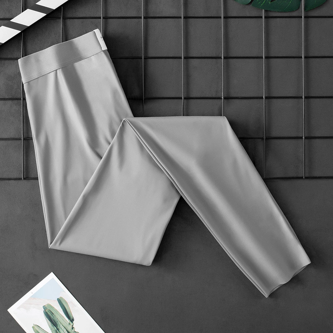 光面男士秋裤薄款鲨鱼裤打底裤男运动舒适保暖衬裤男款弹力芭比裤