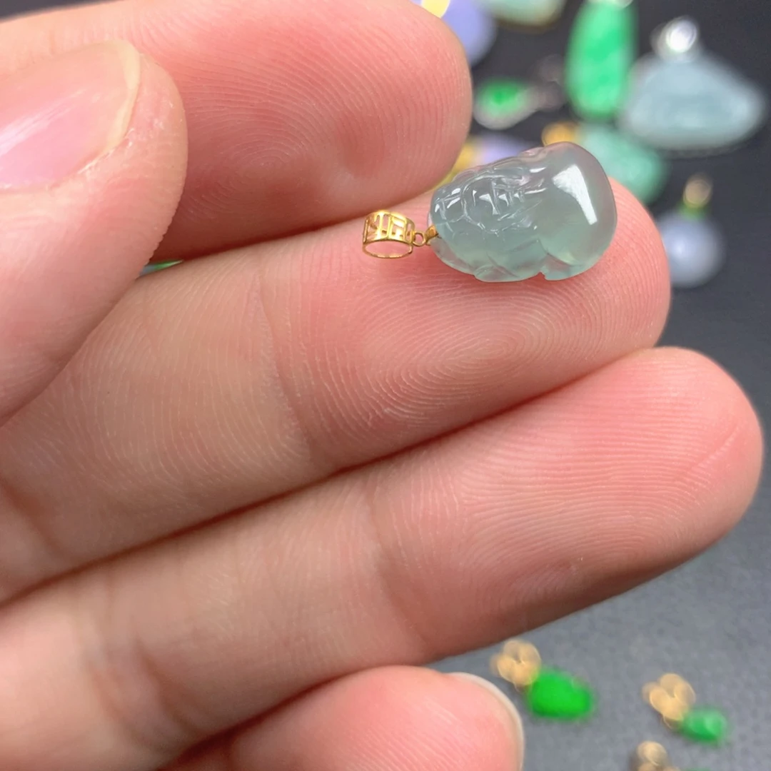 【闪购商品】翡翠18K金镶嵌颈饰翡翠