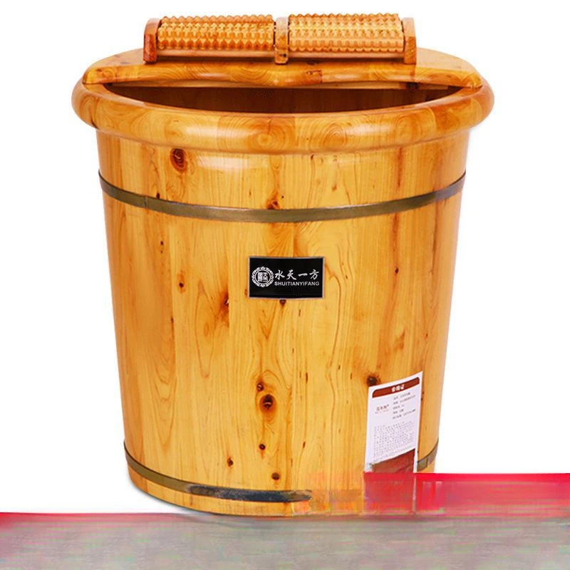 香柏木泡脚桶过小腿泡脚木桶家用洗脚桶木质泡脚桶足浴木盆