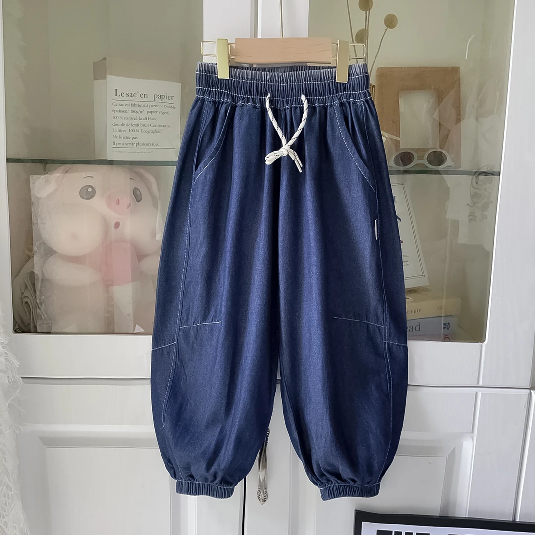 2025莱赛尔天丝牛仔裤儿童百搭薄软舒适裤