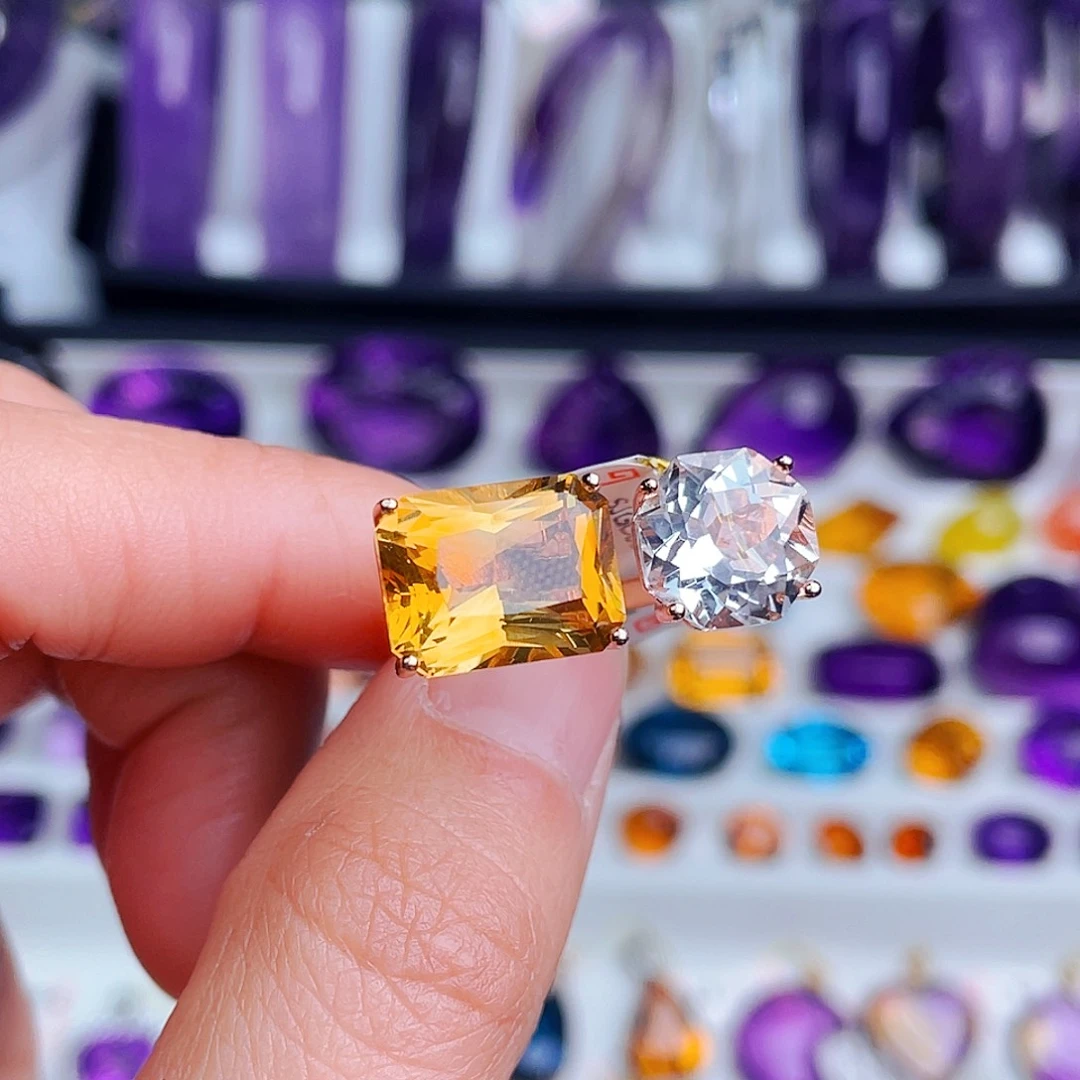 银S925镶嵌戒指紫晶天然保真