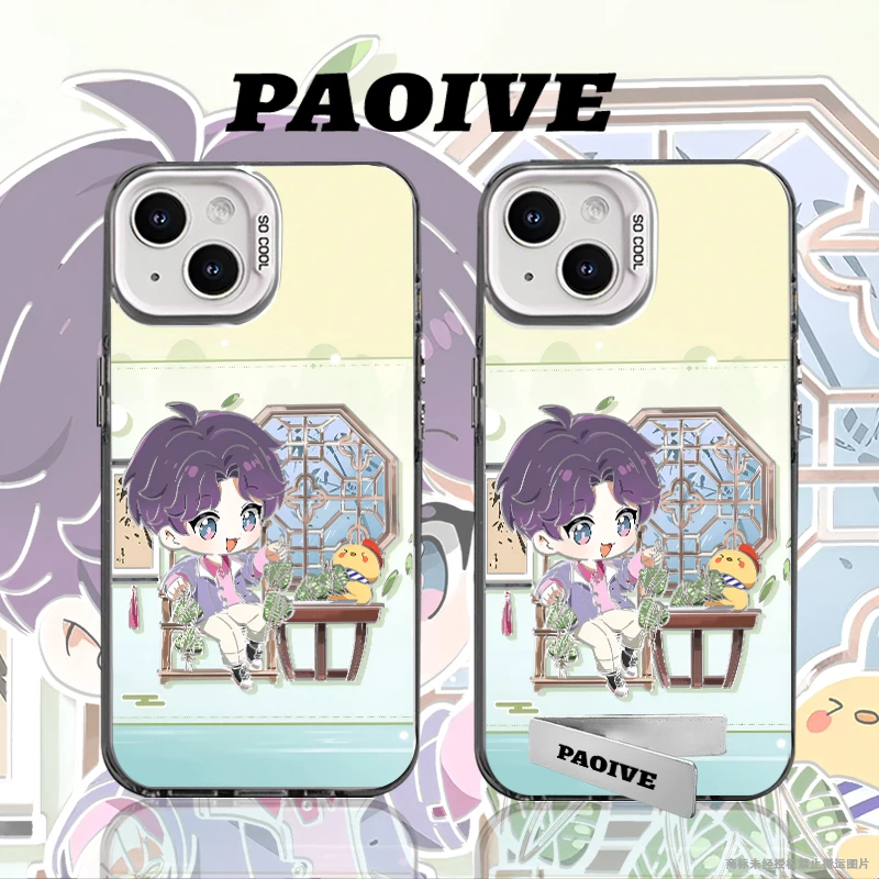 祁煜创意适用苹果华为vivo一加iPhone小米三星防摔彩银手机壳