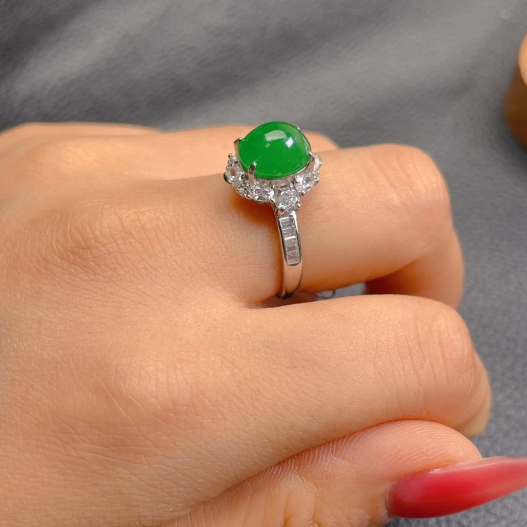 翡翠银S925镶嵌颈饰翡翠