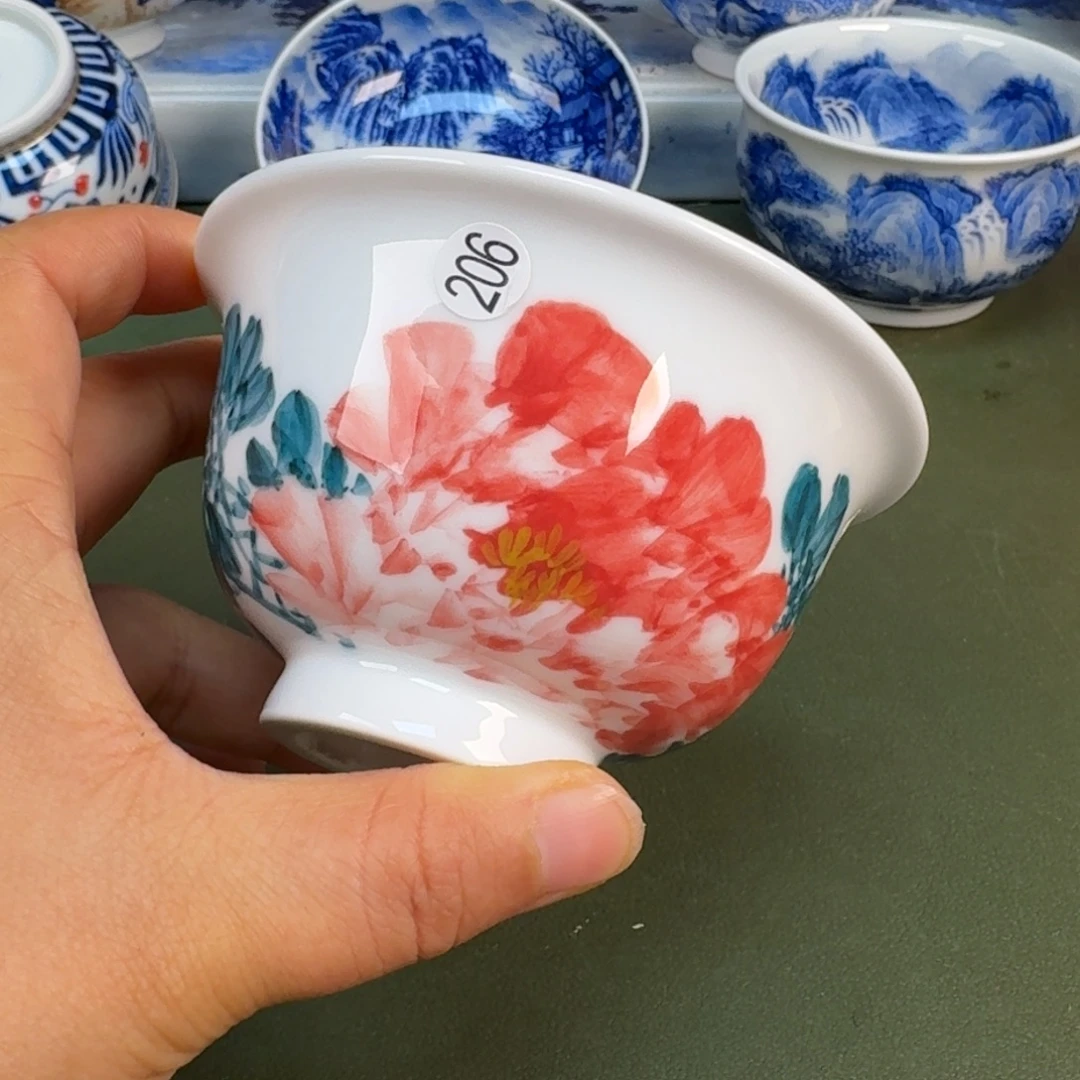 陶景德镇纯手绘茶具圆圆206