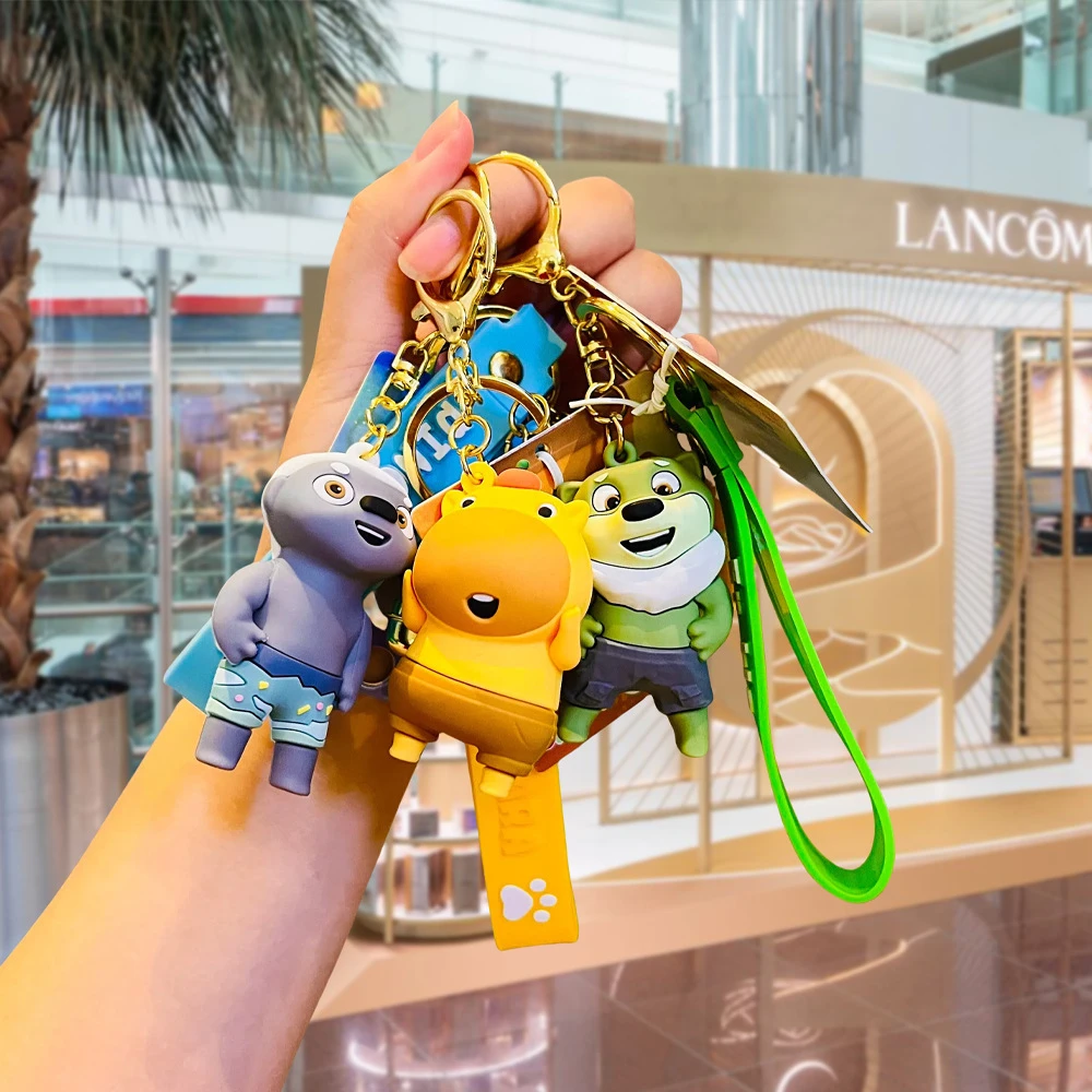 呆萌水豚噜噜公仔包包小挂件动漫猛兽狂欢车平头哥卡皮巴拉钥匙扣
