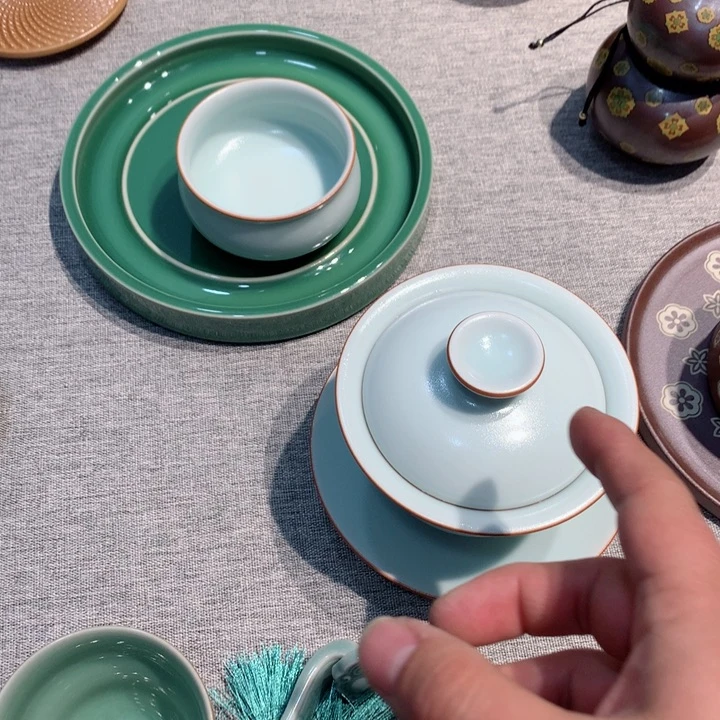 八***子龙泉青瓷茶具一套