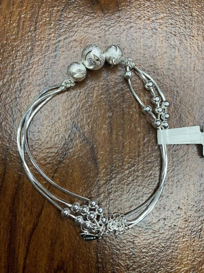 033 三生三世手链  精品时尚气质银色手环带钢印无礼盒