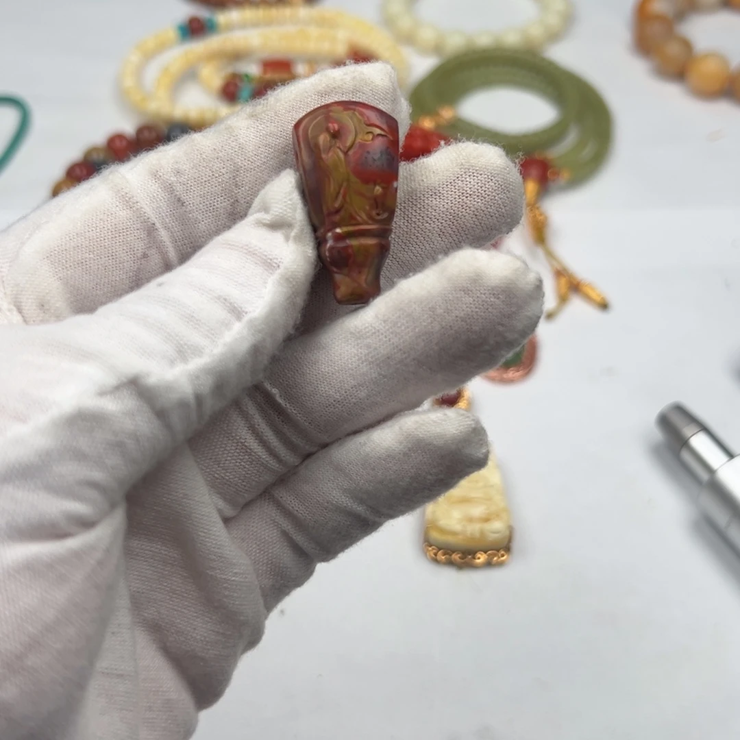 合金南红玛瑙挂件