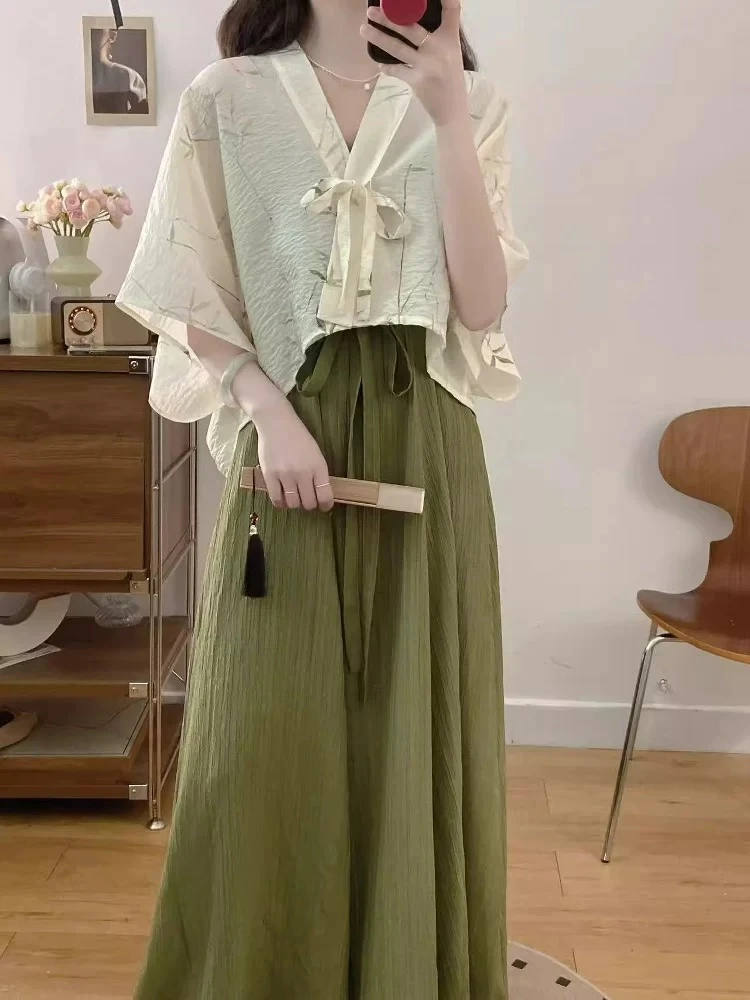 衫袂语【白白】齐胸吊带裙春夏汉服汉元素宽松新中式大码胖mm国风