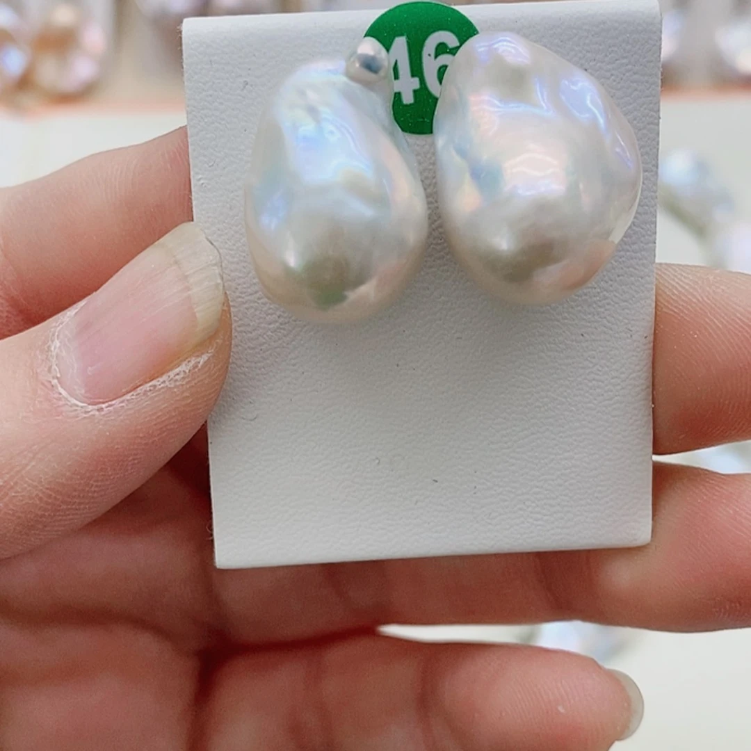 【闪购商品】银S925镶嵌淡水珍珠耳饰