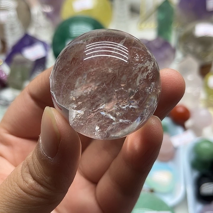 水晶珠宝半成品未镶嵌79克白水晶球