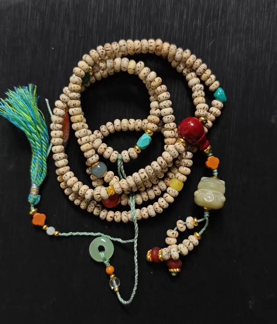 星月菩提招财猫毛衣链