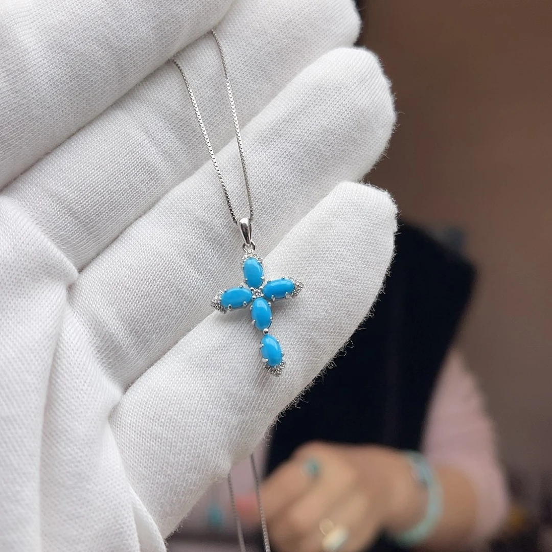 绿松石珠宝奇石银S925镶嵌