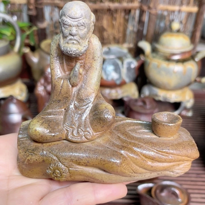 紫砂茶壶纯自然高温无釉裸柴烧