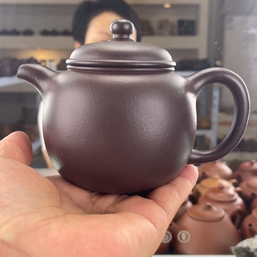 茶壶紫砂大水潭底槽清手磨料匏尊260cc