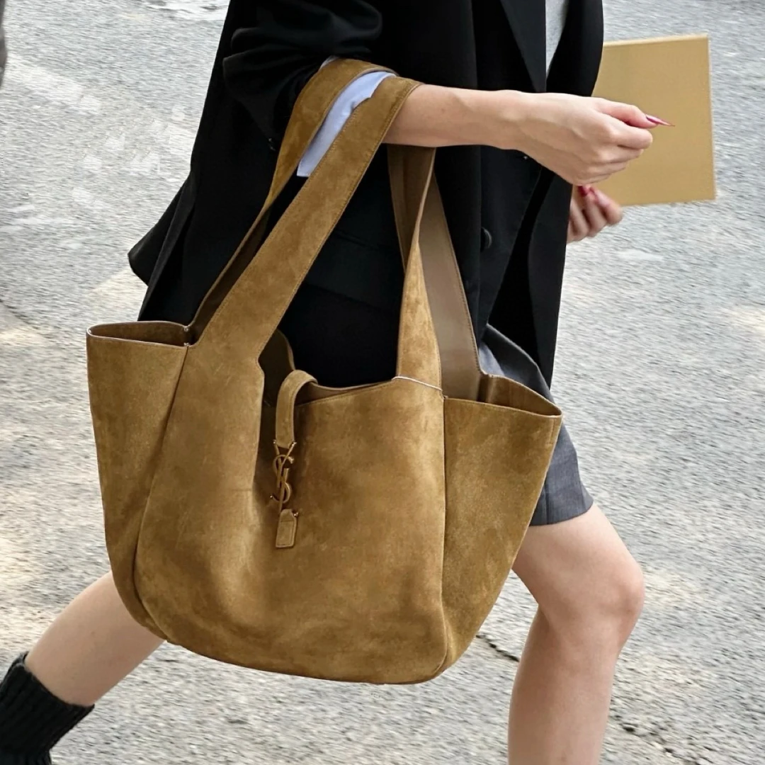 95新 YSL/圣罗兰 119434 ysl圣罗兰麂皮Bea hobo单肩包