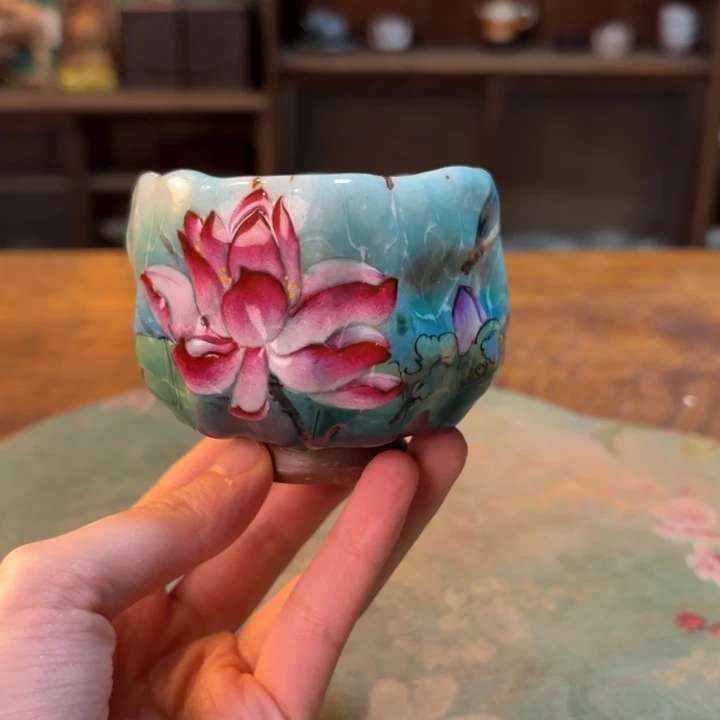 多***默柴烧纯手工手绘陶瓷