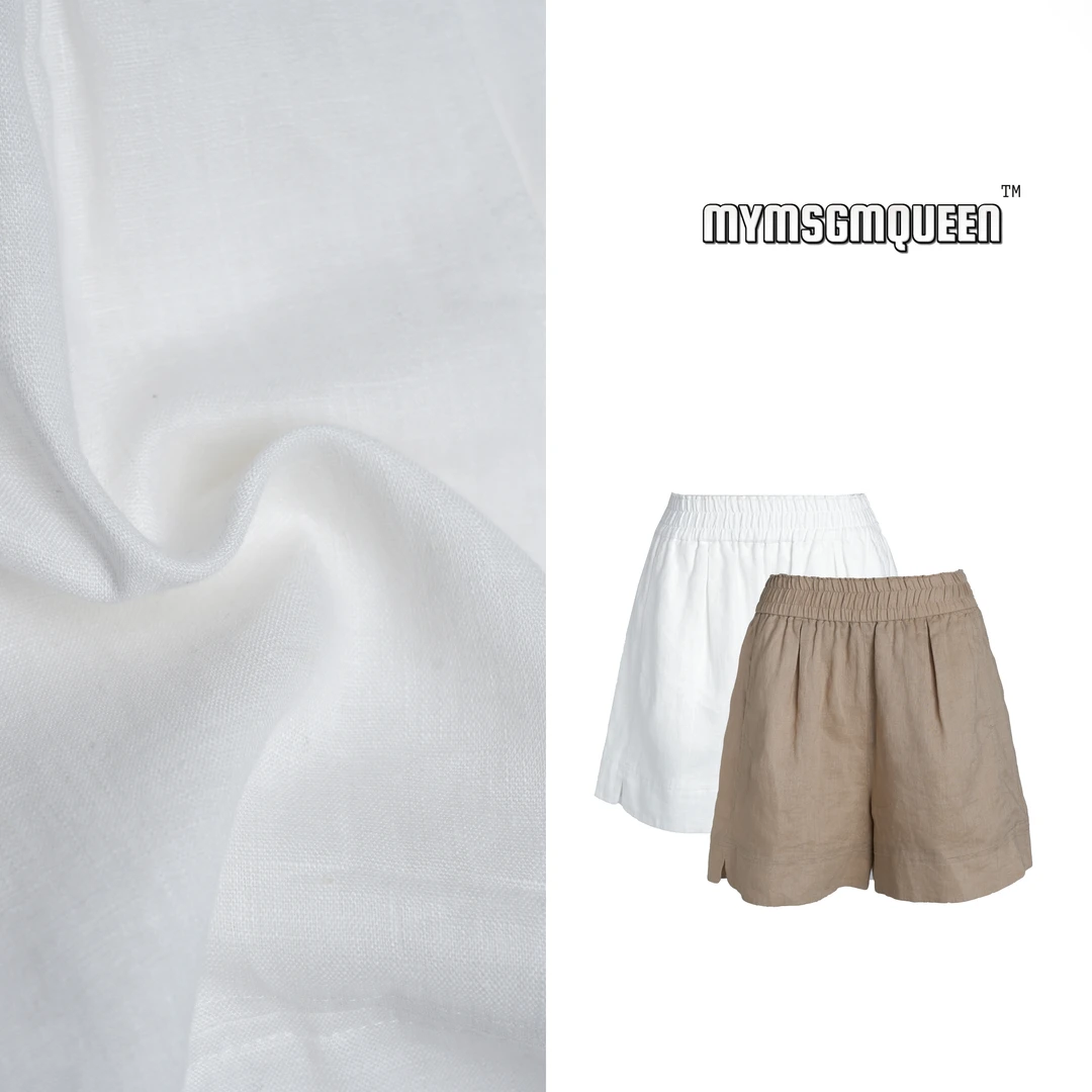 “山野柔风”松紧腰开叉短裤