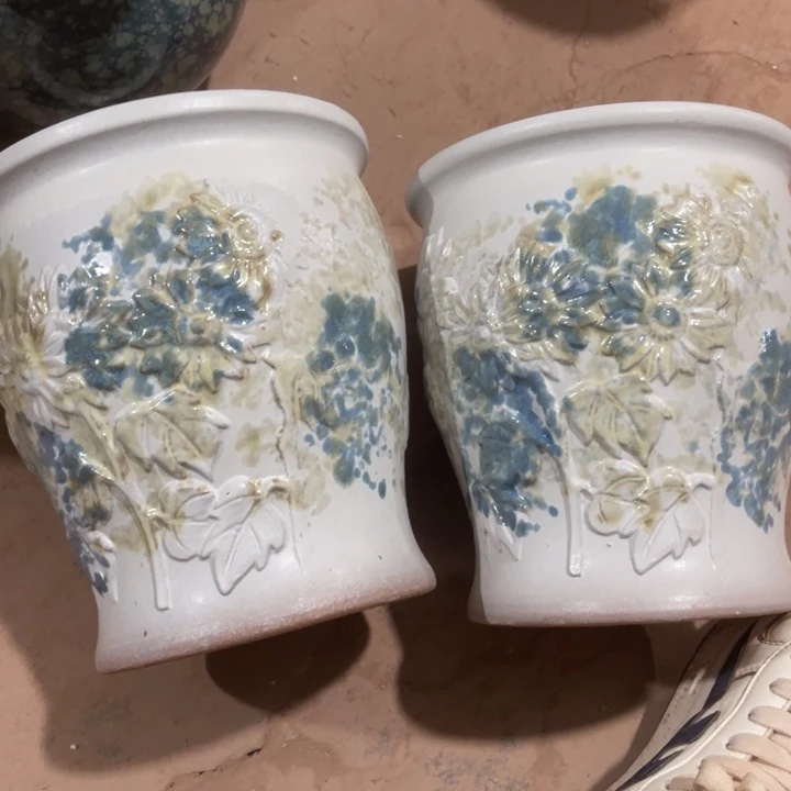 紫砂花盆口径19高度21两只正品