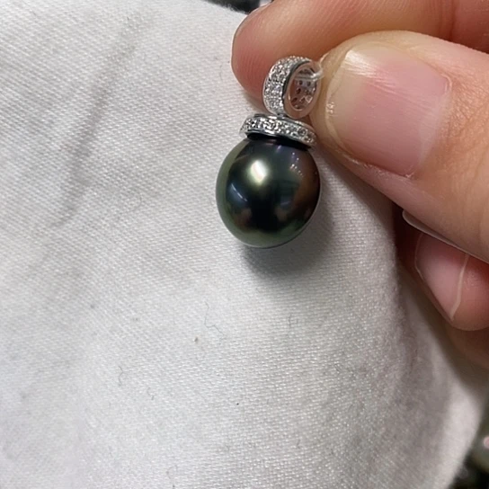 海水珍珠颈饰银S925镶嵌10.9