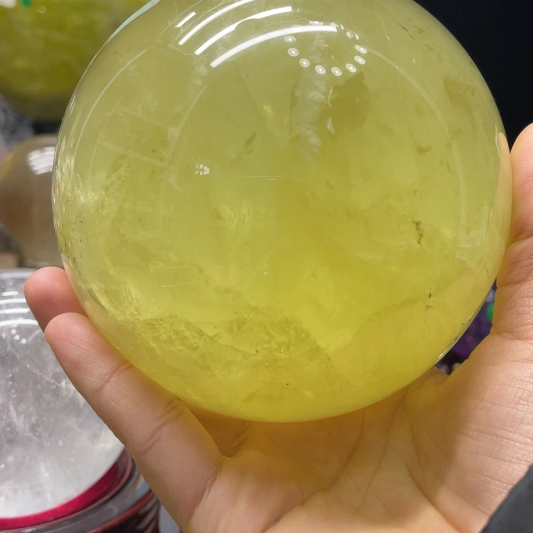 水晶MM黄水晶球L2578未镶嵌