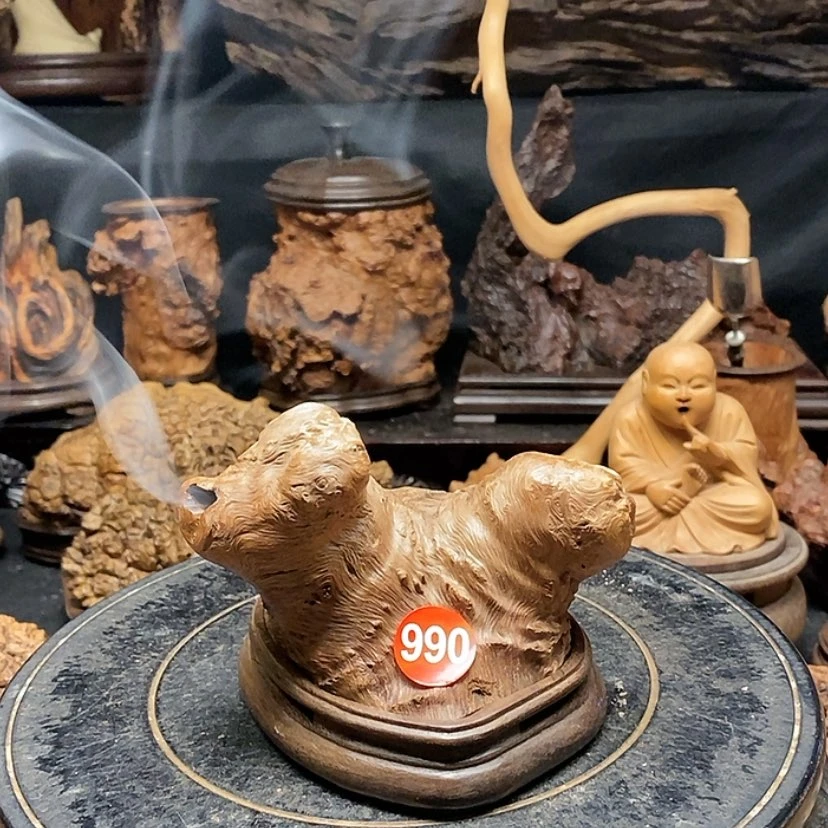 【闪购商品】990号荔枝木香炉工艺