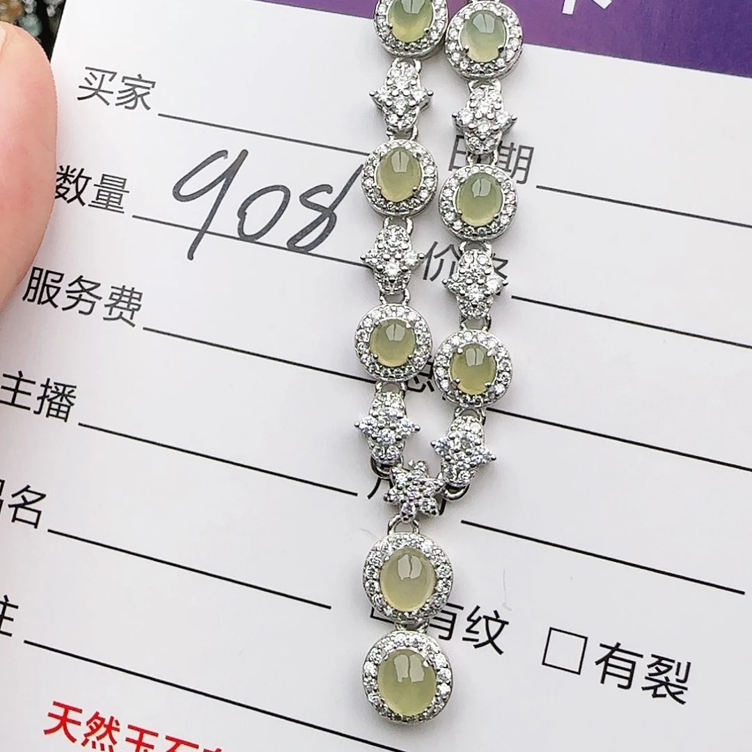 银S925镶嵌戒指翡翠戒指