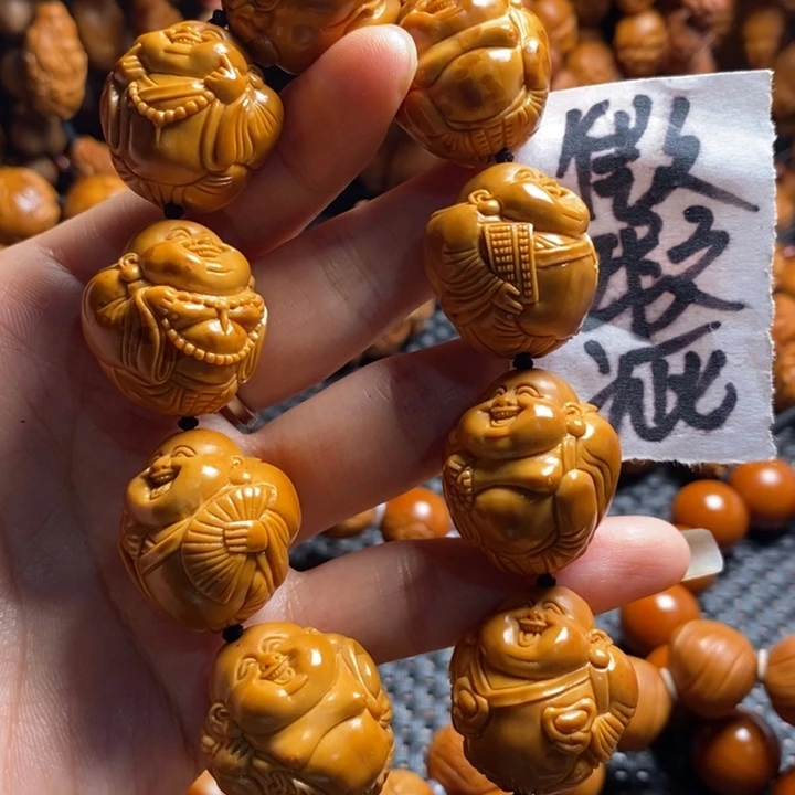 吊坠橄榄核B**t上色精品弥勒
