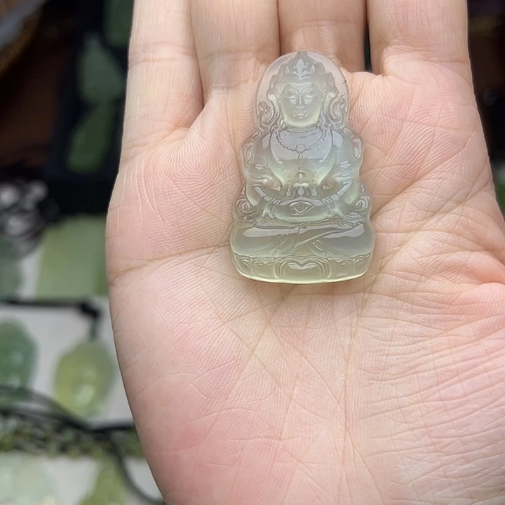 岫玉合金颈饰吊坠