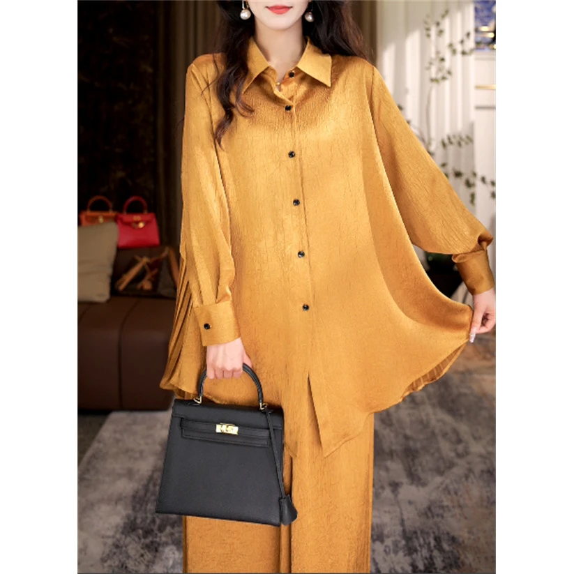 春款上新【窈窕淑女】时尚气质宽松上衣裤子显瘦大码套装-0698#