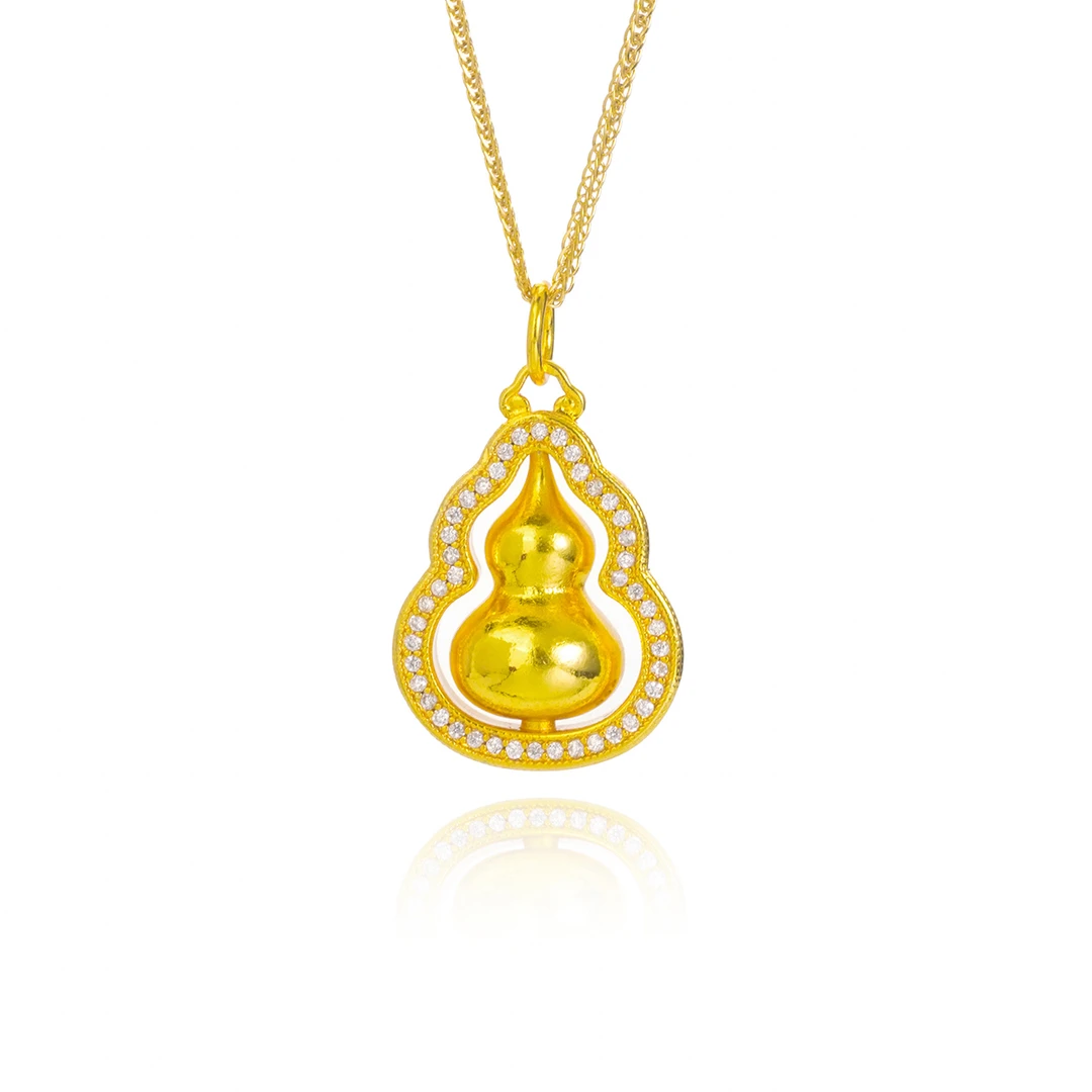 铜合金项链 新中式时来运转葫芦项链G2