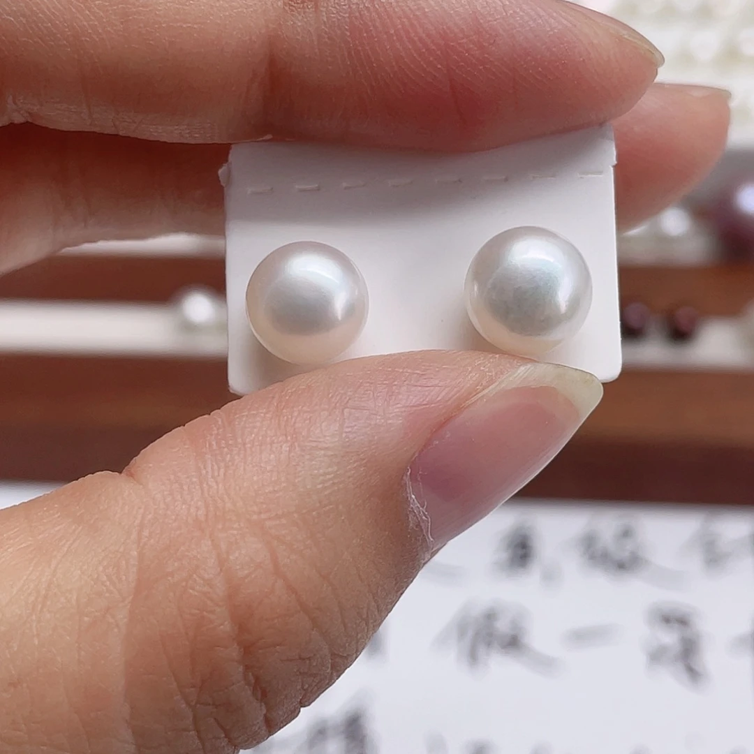 银S925镶嵌淡水珍珠耳饰y***s