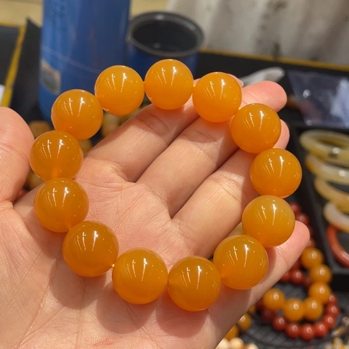 石英质玉（黄龙玉）未镶嵌手串