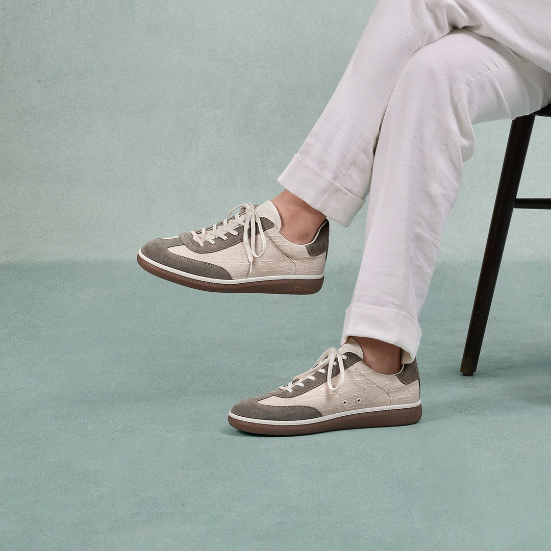 【透气亚麻】ThomWills新款德训鞋男舒适凉感T头鞋夏季通勤休闲鞋