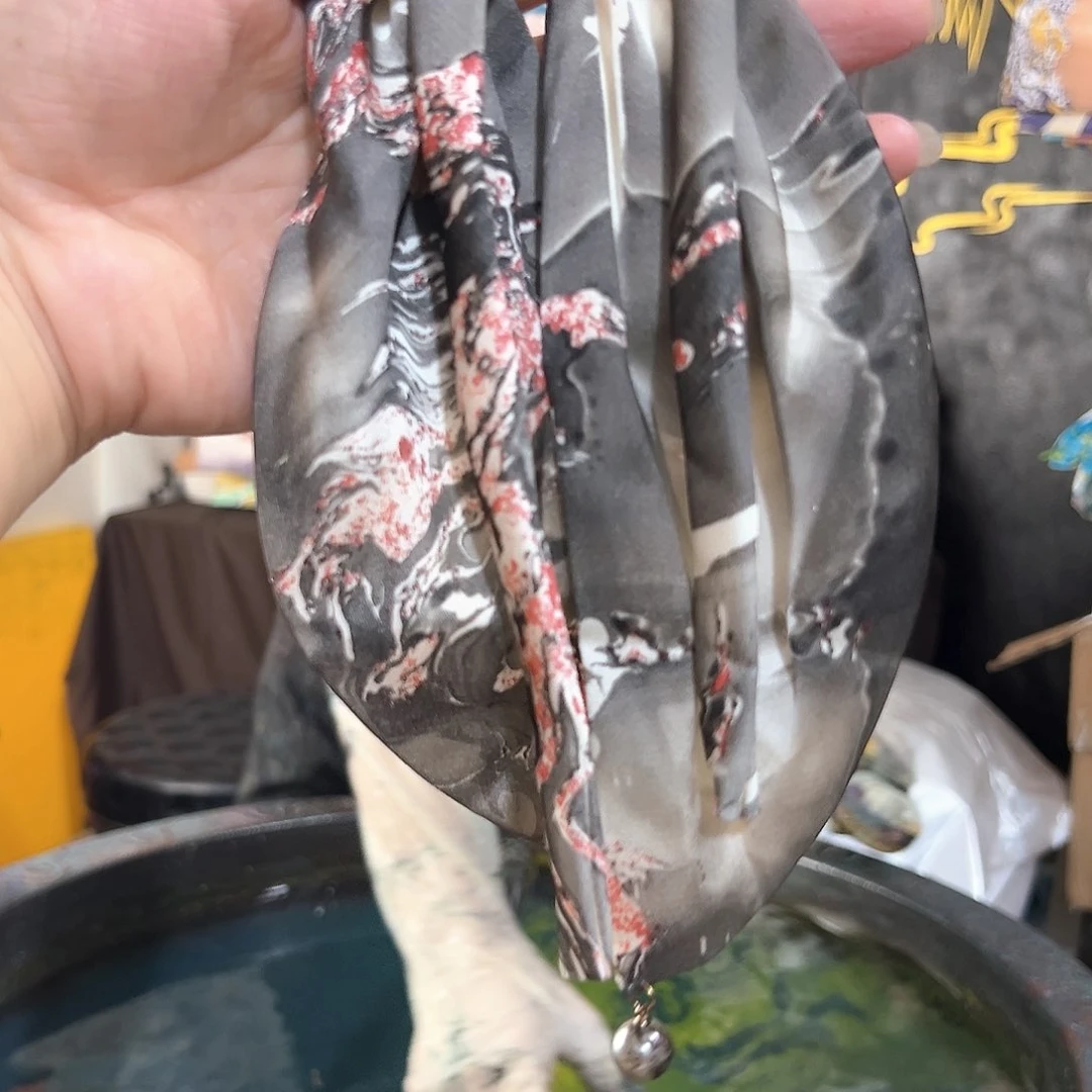 273兔耳朵发圈墨梅手作