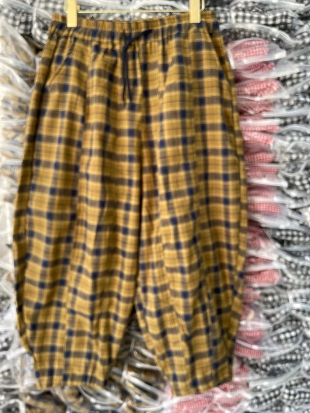 163夏季新品欧货潮牌12片南瓜裤腰间抽绳