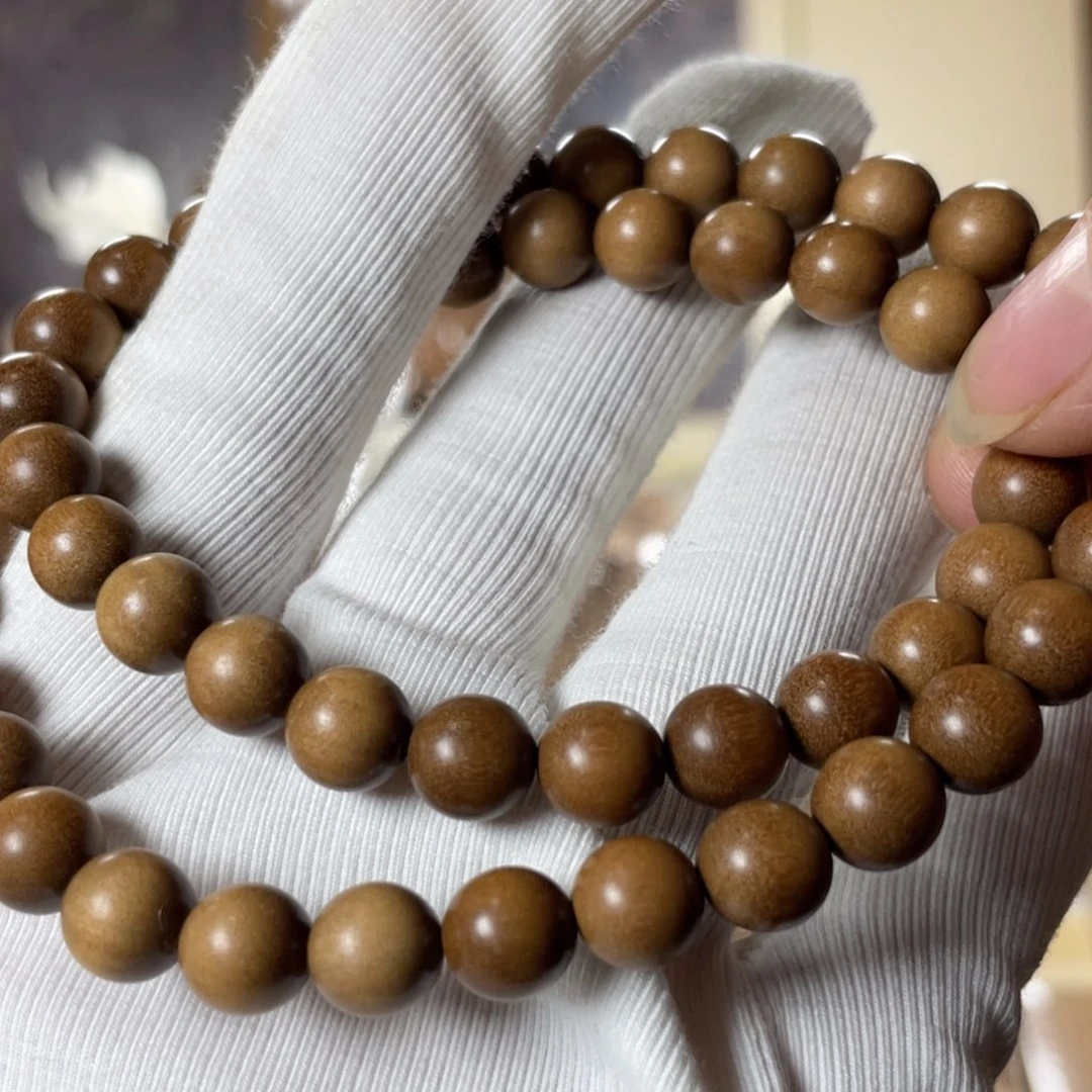 檀香木手串/手链庐老山檀香老料顺纹0.8×54颗