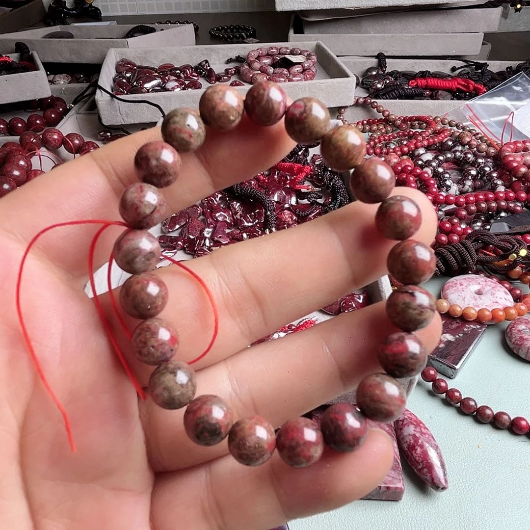 紫砂天然朱砂辰石吊坠