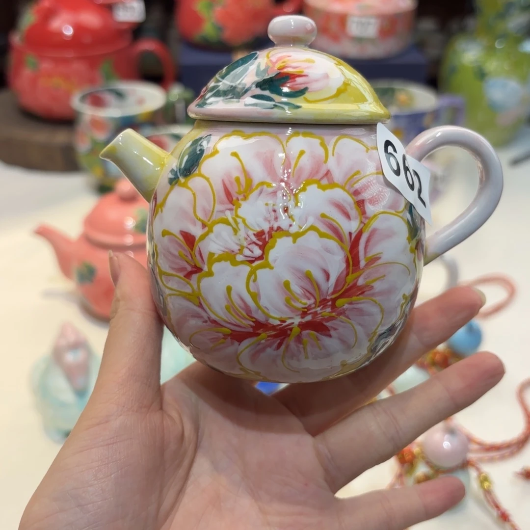 景德镇手绘高温釉下彩陶瓷茶具