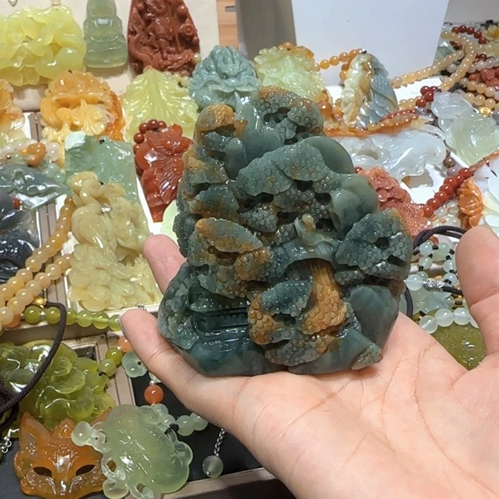未镶嵌蛇纹石玉小摆