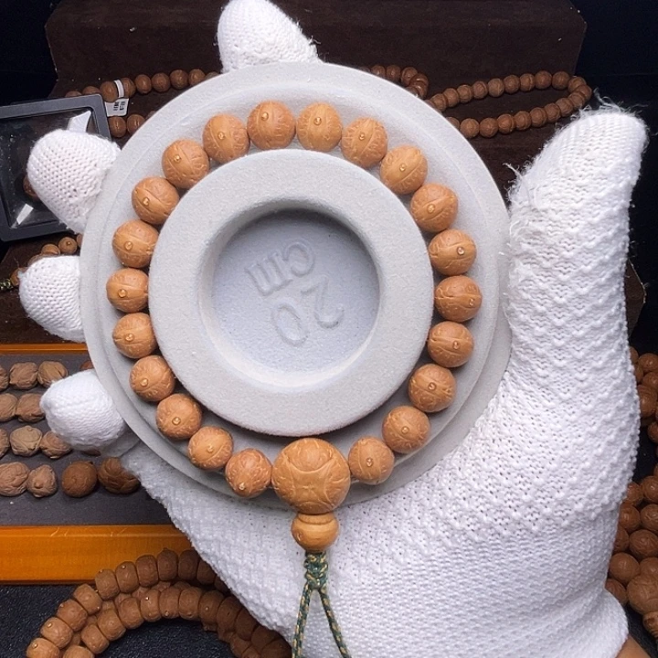 手串凤眼菩提11mm实心粉红皮