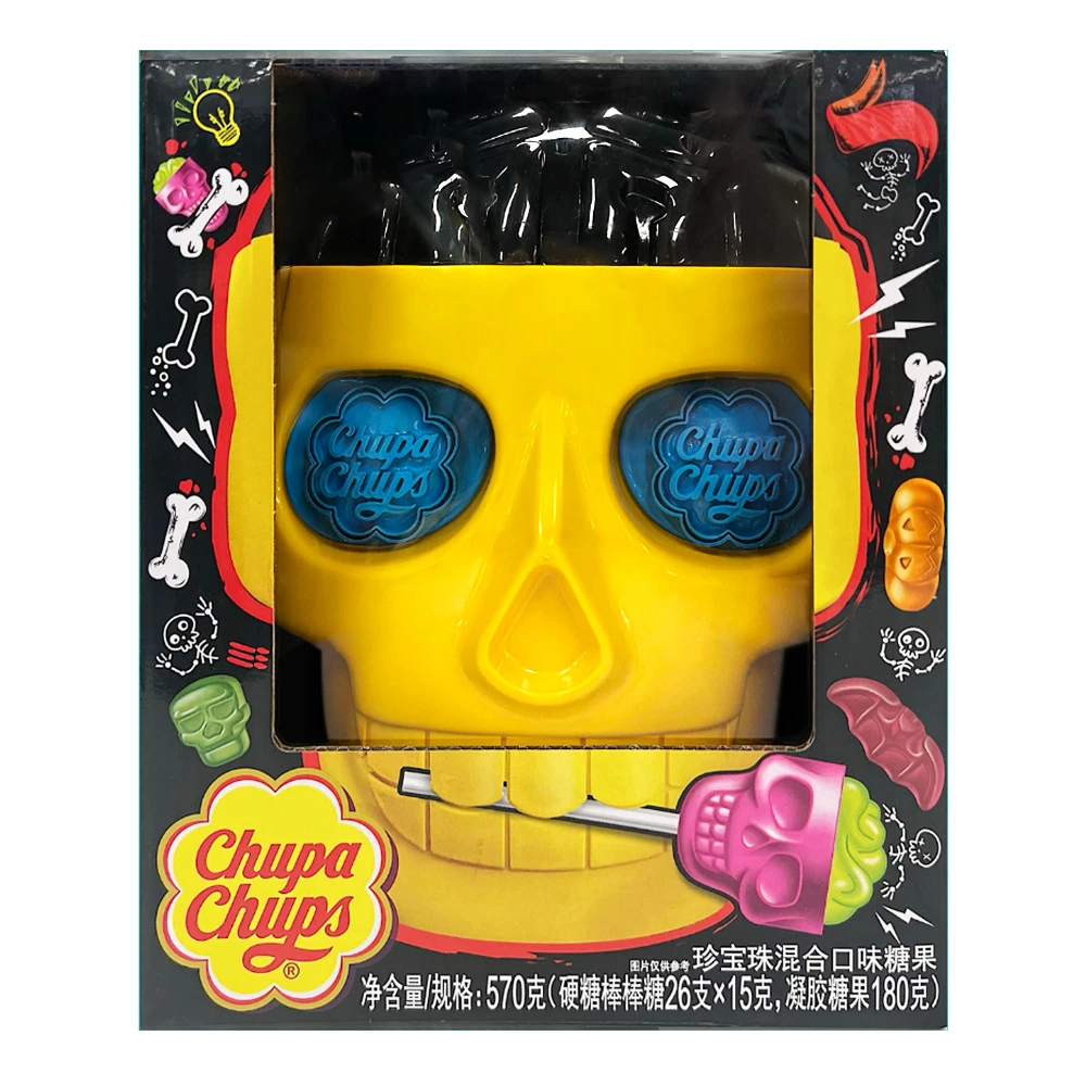 Chupa Chups 万圣节3D骷颅头包装糖果