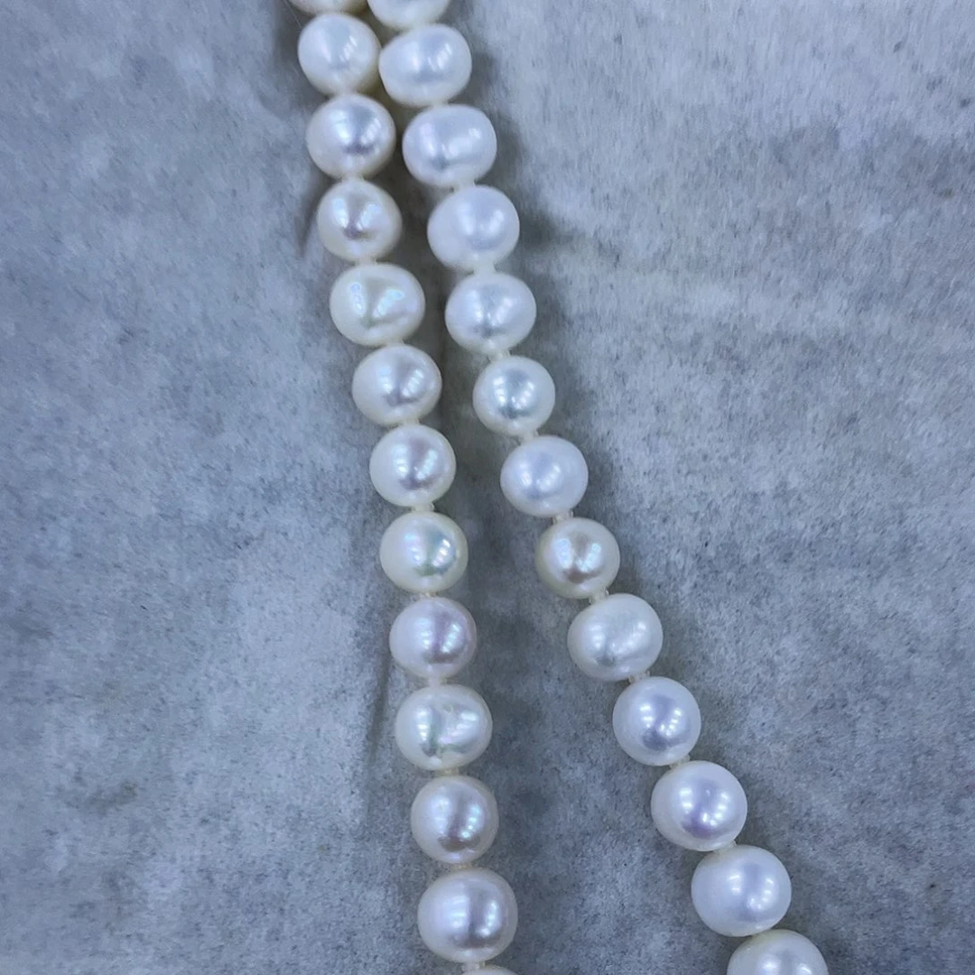 淡水珍珠银S925镶嵌颈饰