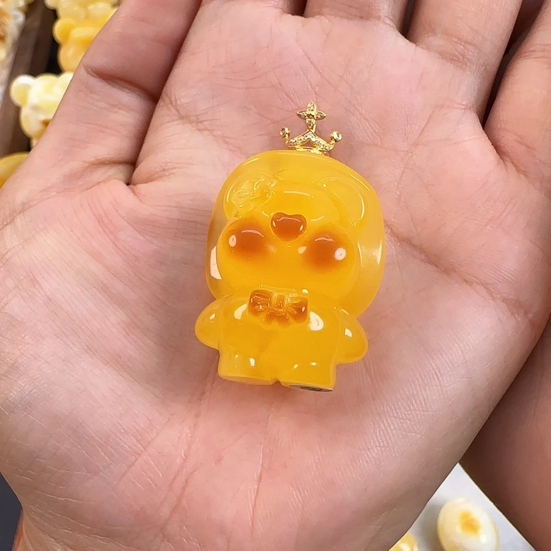 琥珀珠宝奇石未镶嵌黑****丫10