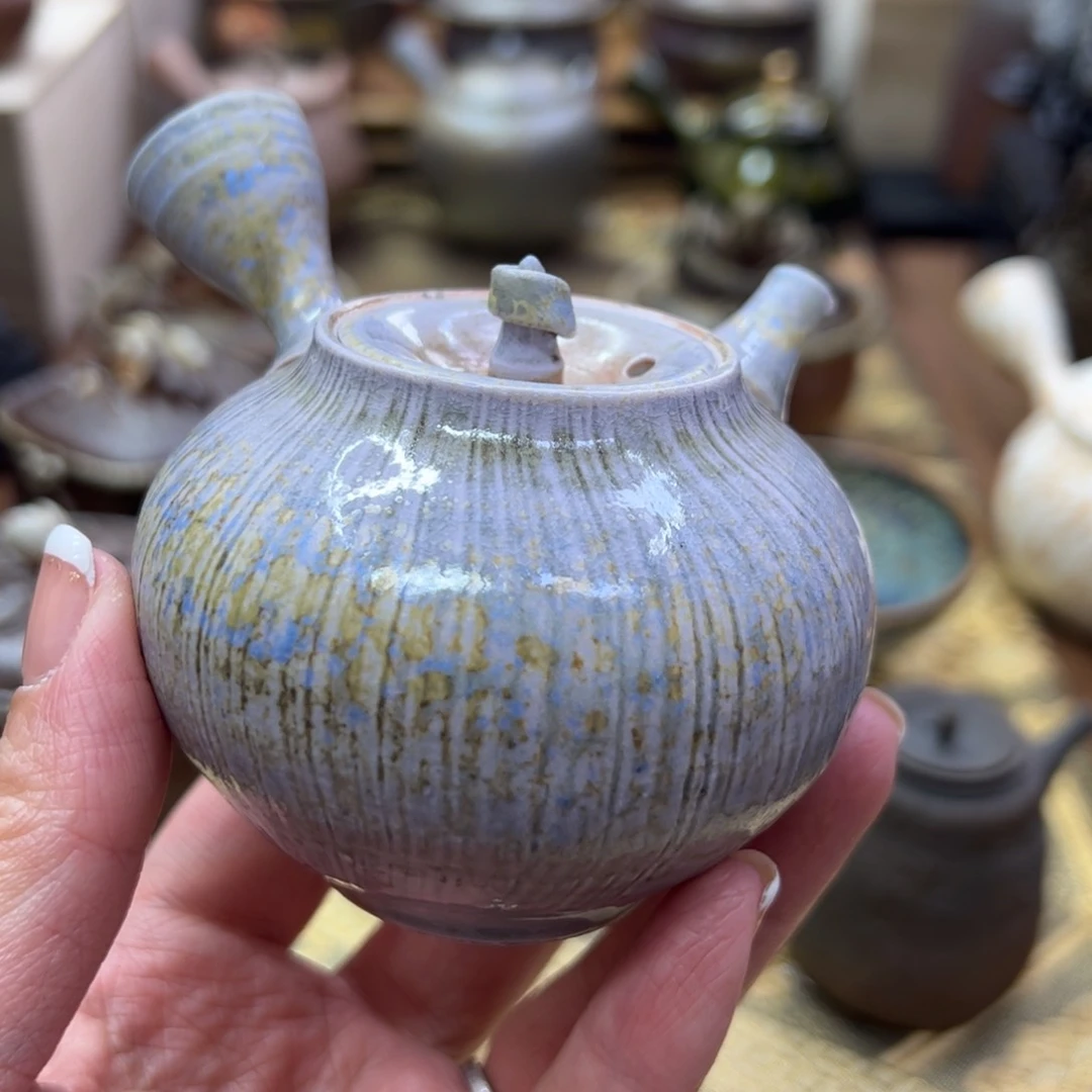 白岩大佑常滑烧侧把壶布*堂