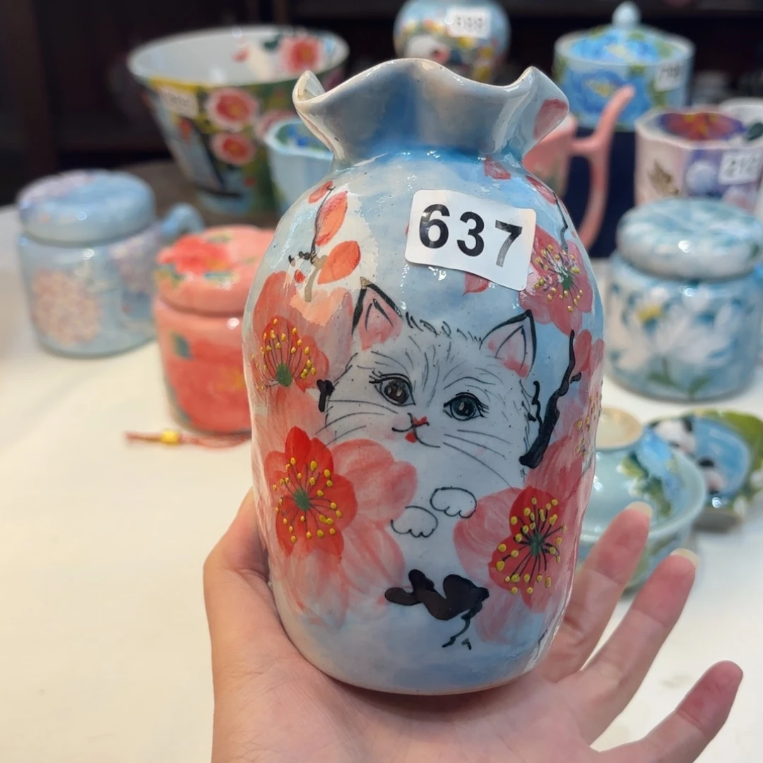 景德镇手绘高温釉下彩陶瓷茶具