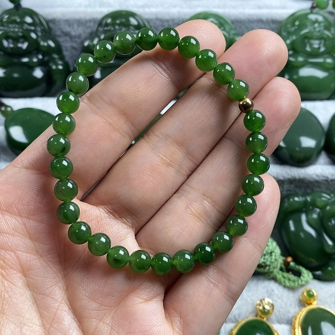 和田玉（碧玉）未镶嵌颈饰6mm