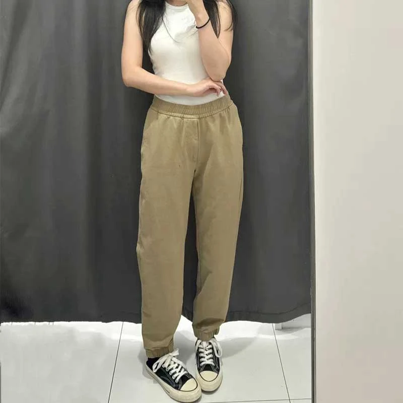 U剪标日单男装女装水洗针织休闲束脚裤九分裤可长裤裤子470682