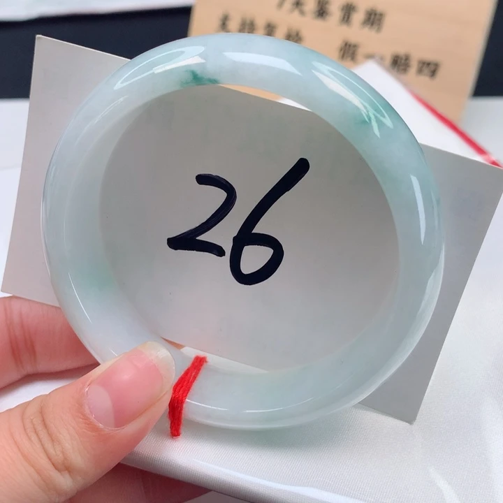 翡翠手镯未镶嵌正圈宽边轮胎59.60