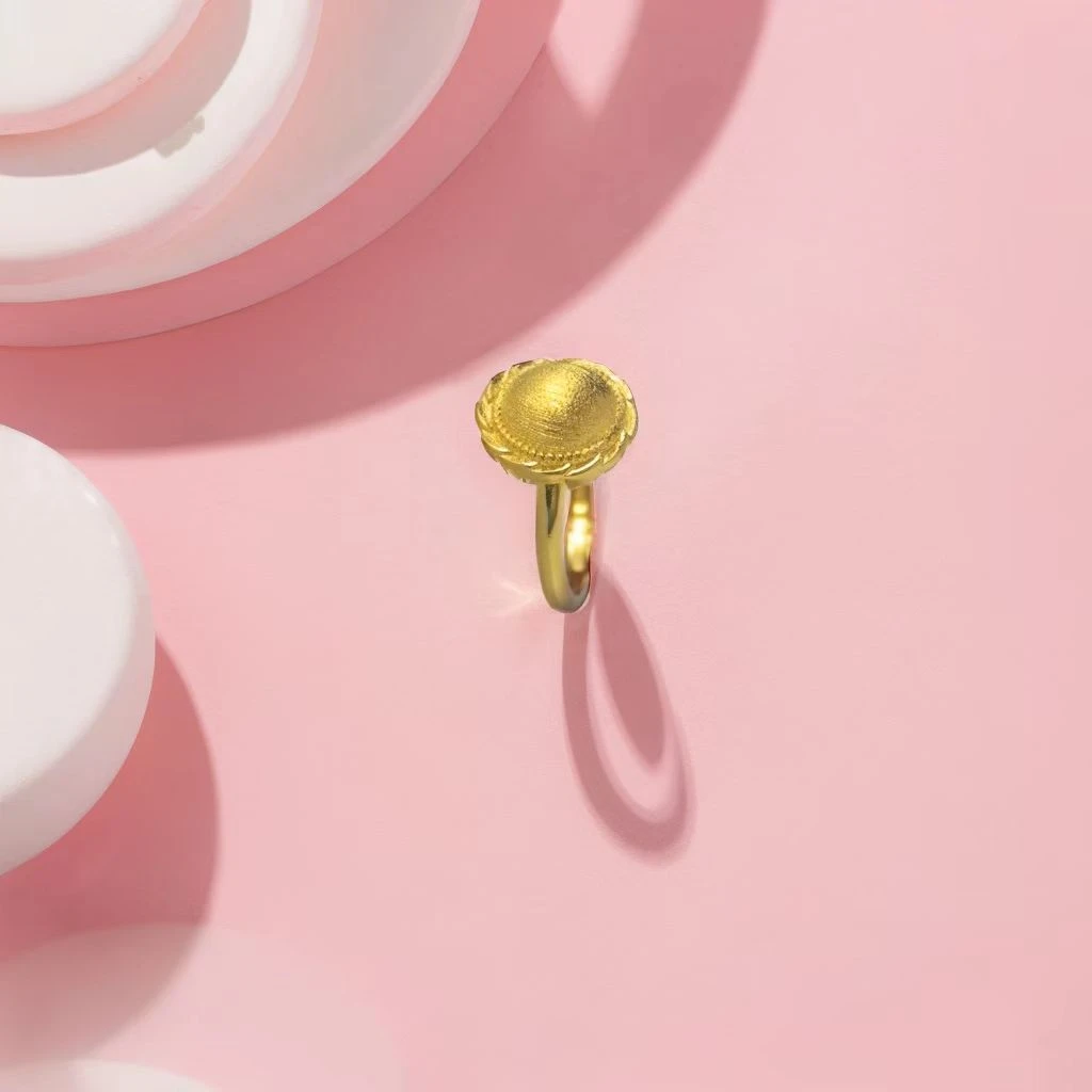 足银戒指 足银戒指  足银古法方糖开口戒指气质轻奢